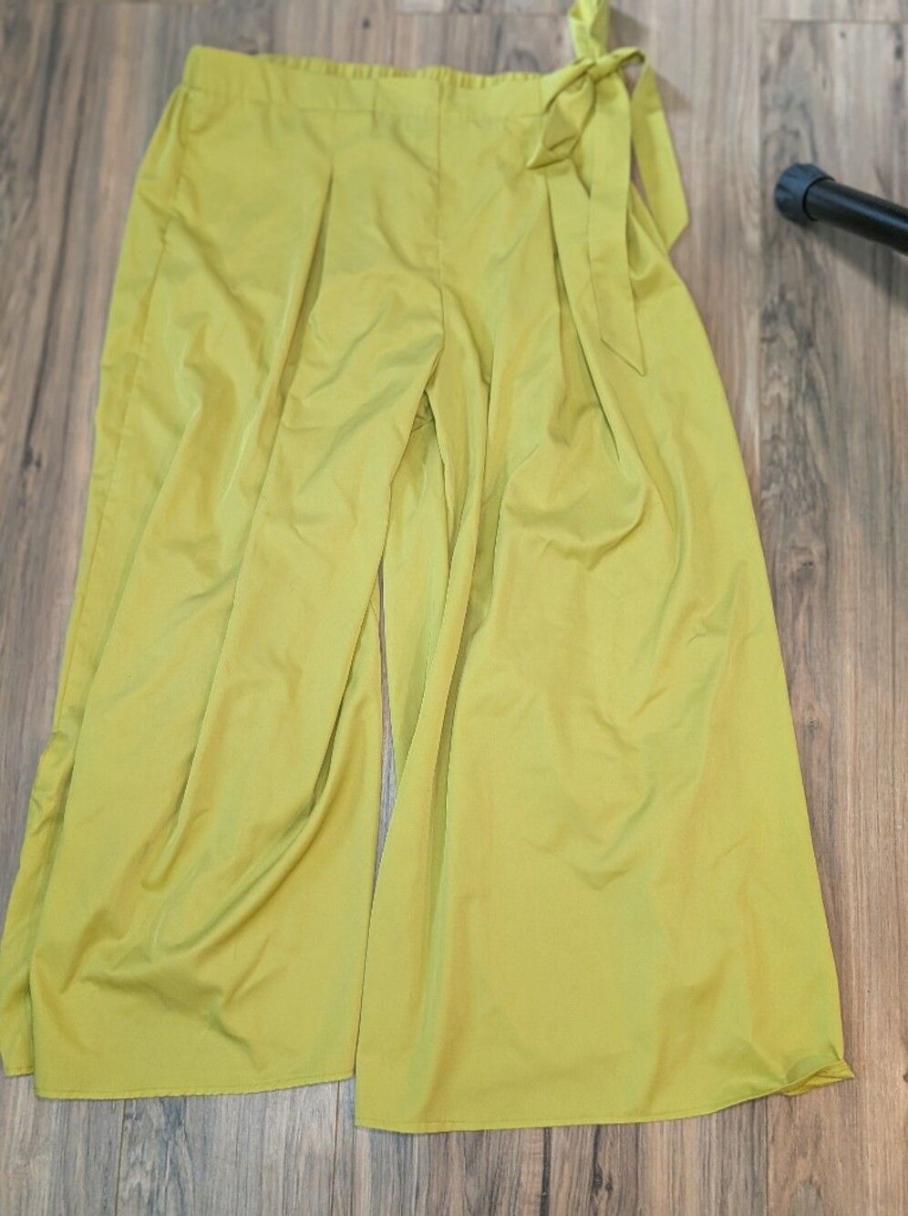 Side Bow Palazzo Pants, Women's 3XL, Green